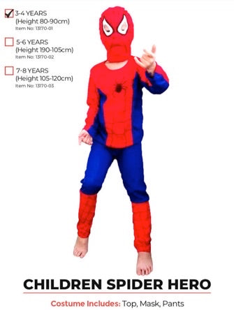 Children Spiderman Costume